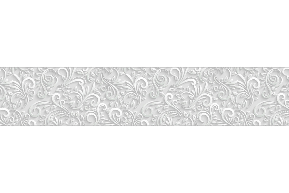 Küchenrückwand Weißes Ornament