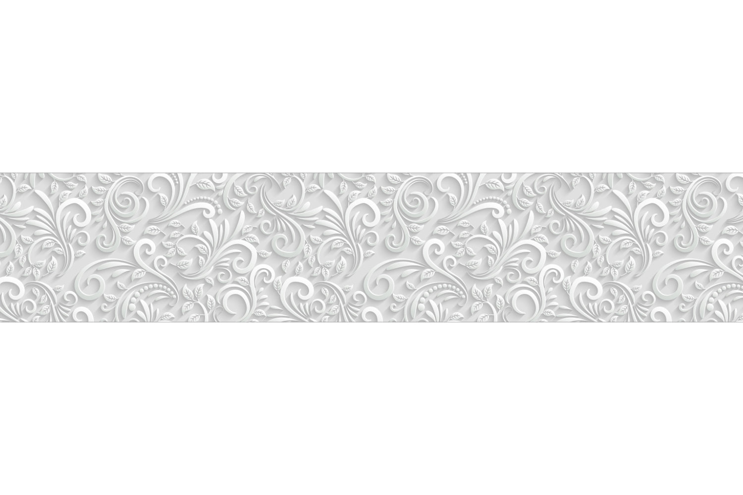 Küchenrückwand Weißes Ornament