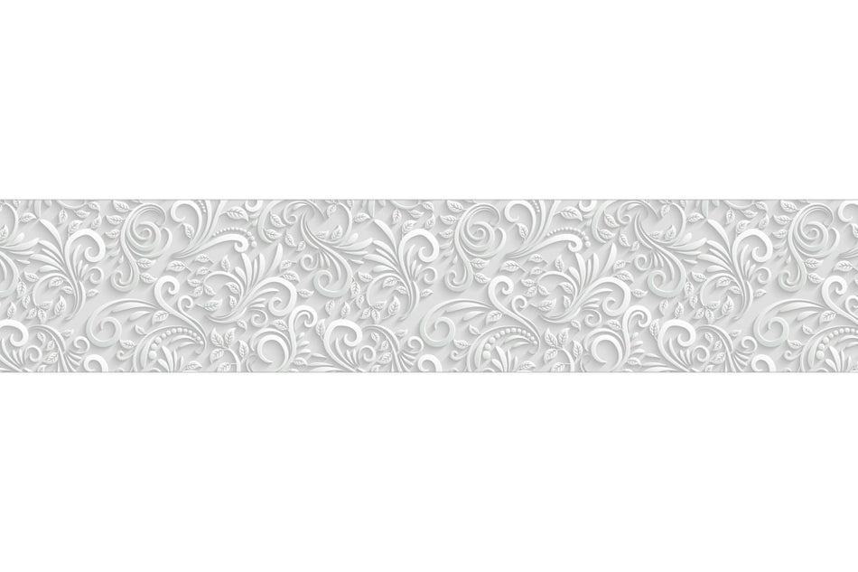 Küchenrückwand Weißes Ornament