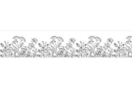 Küchenrückwand Wiesenblumen Schwarz Weiß
