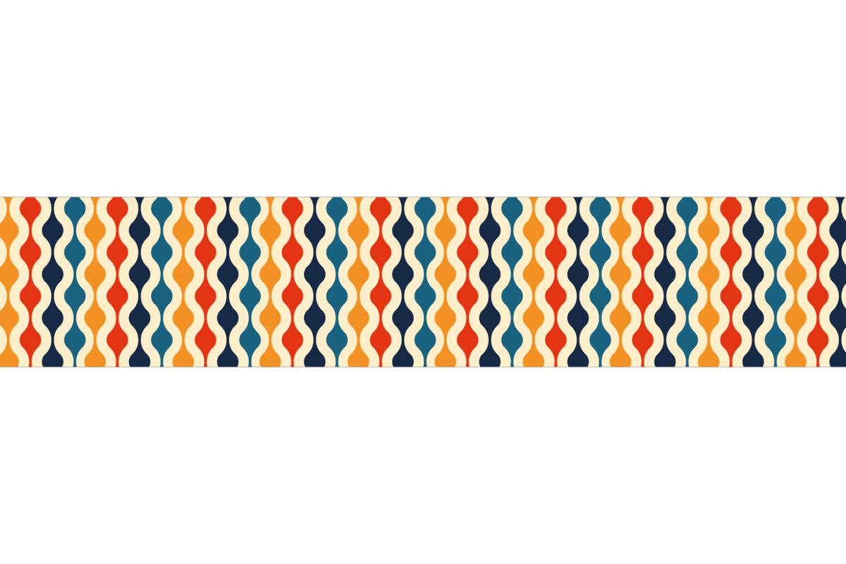 Küchenrückwand Retro Wellen