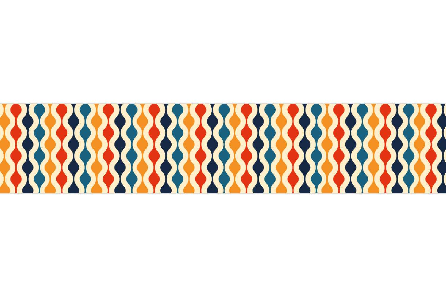 Küchenrückwand Retro Wellen