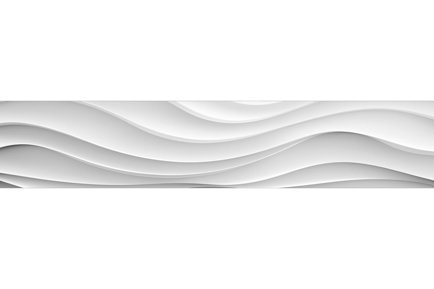 Küchenrückwand 3D Wellen Weiß