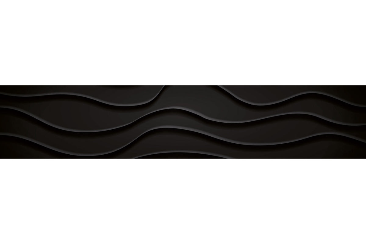 Küchenrückwand Schwarz Wellen Design