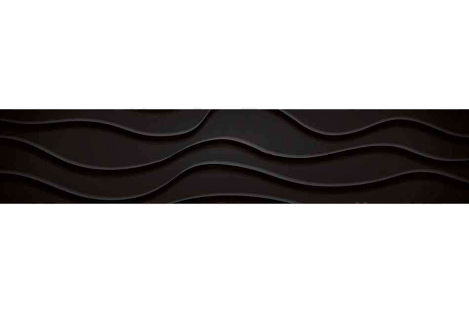 Küchenrückwand Schwarz Wellen Design