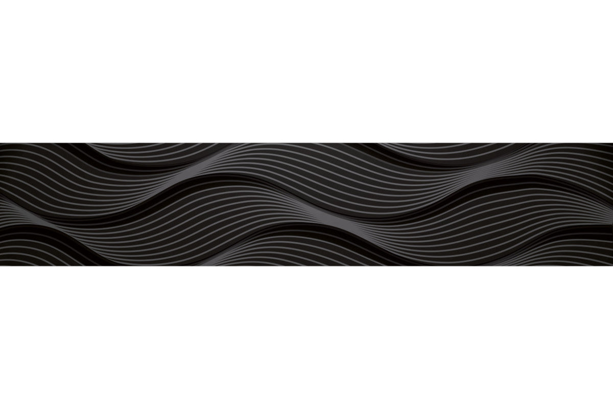 Küchenrückwand Schwarz Wellen Design