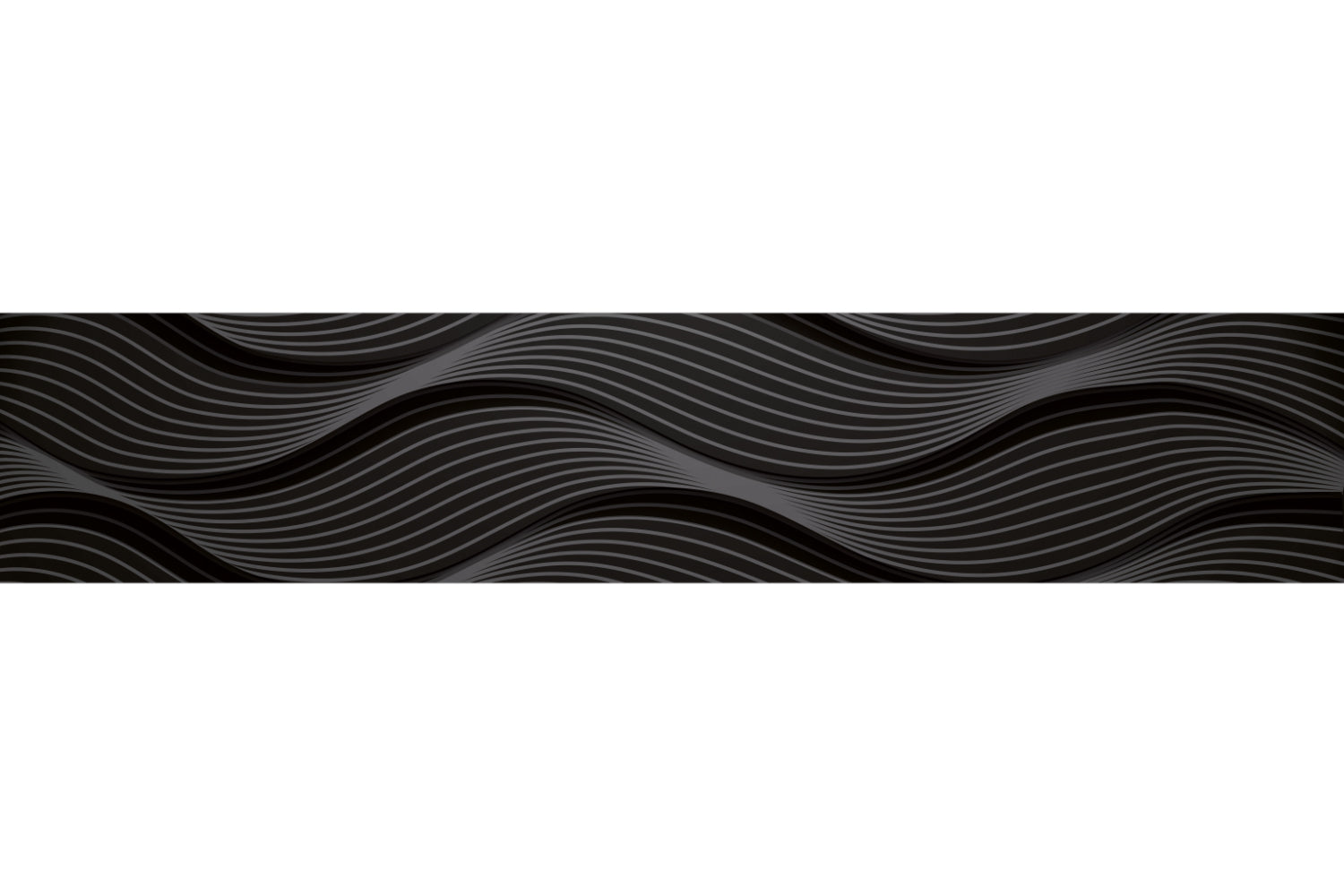 Küchenrückwand Schwarz Wellen Design