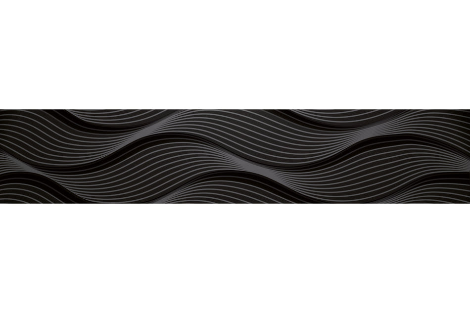 Küchenrückwand Schwarz Wellen Design