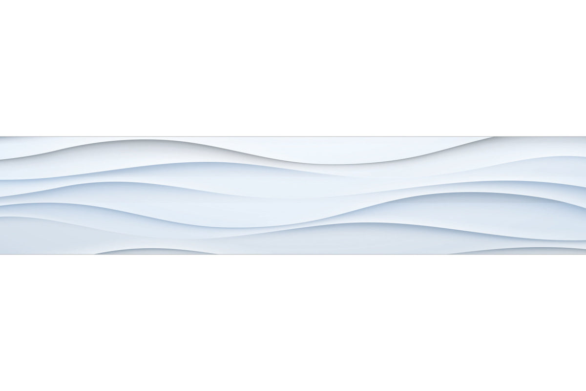 Küchenrückwand Weiß 3D Wellen Design