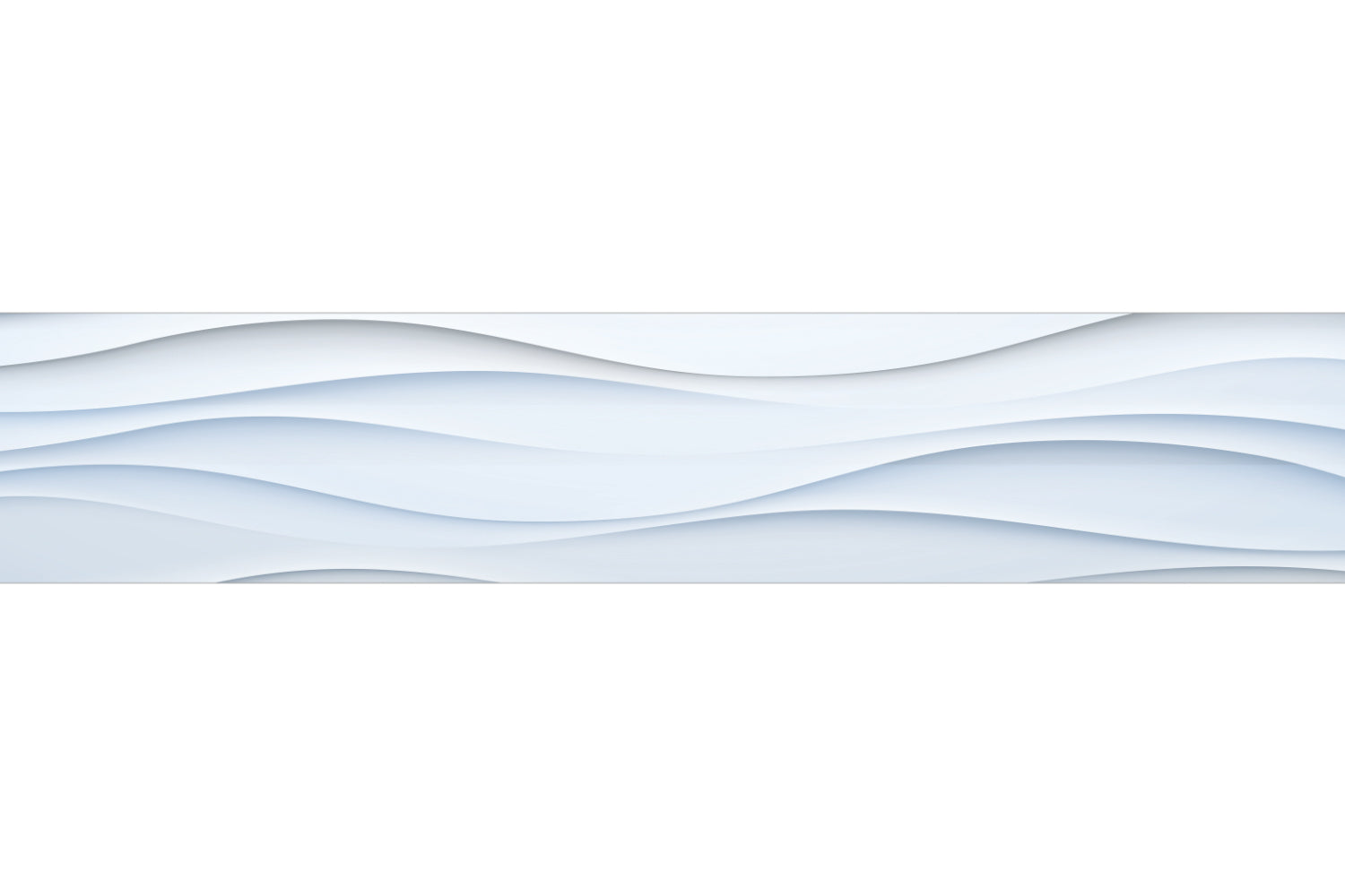 Küchenrückwand Weiß 3D Wellen Design