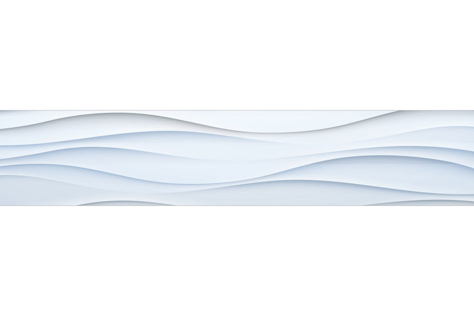 Küchenrückwand Weiß 3D Wellen Design