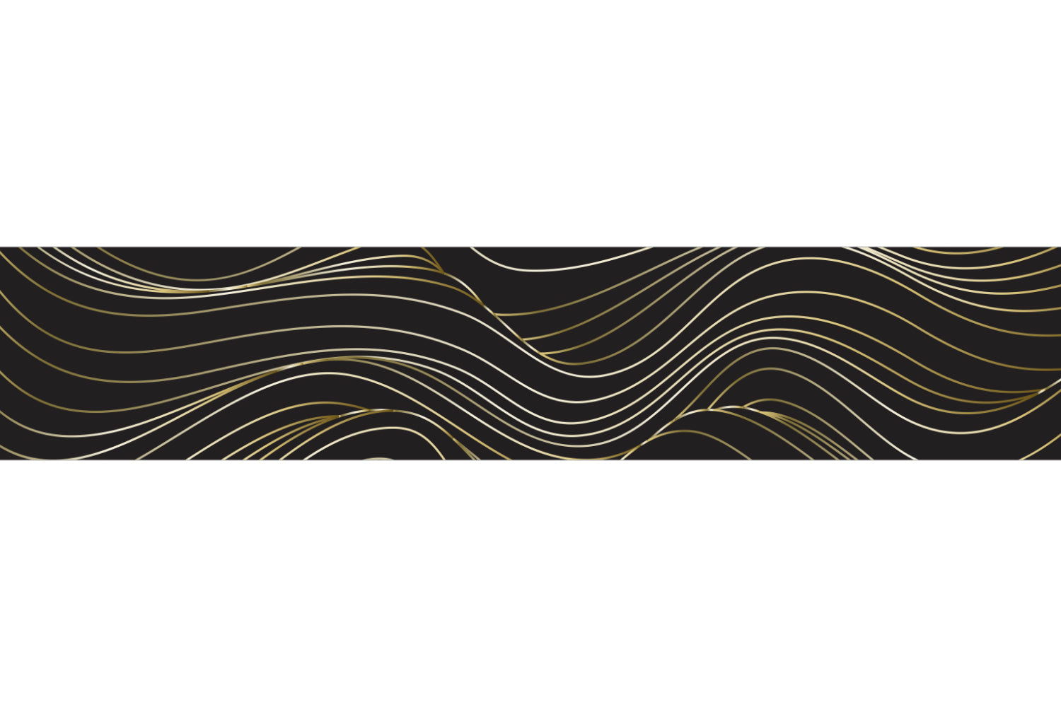 Küchenrückwand Schwarz Gold Wellen Design