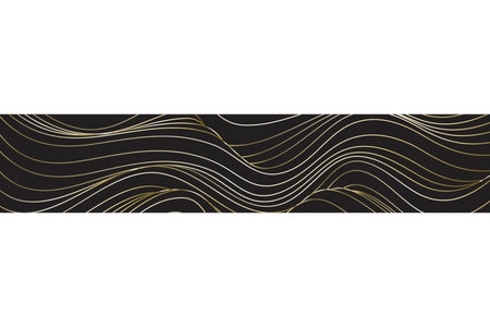 Küchenrückwand Schwarz Gold Wellen Design