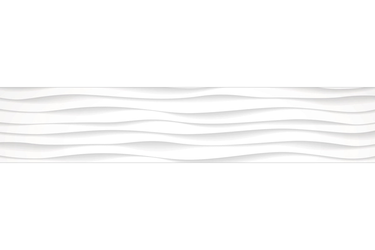 Küchenrückwand Weiß Wellen Design