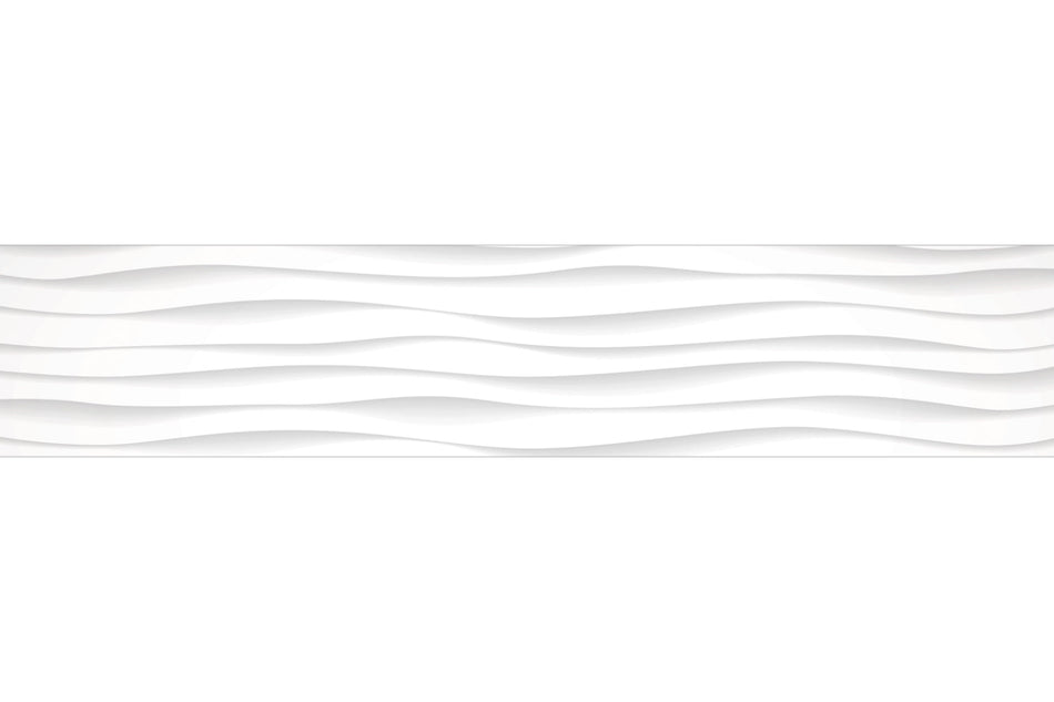 Küchenrückwand Weiß Wellen Design