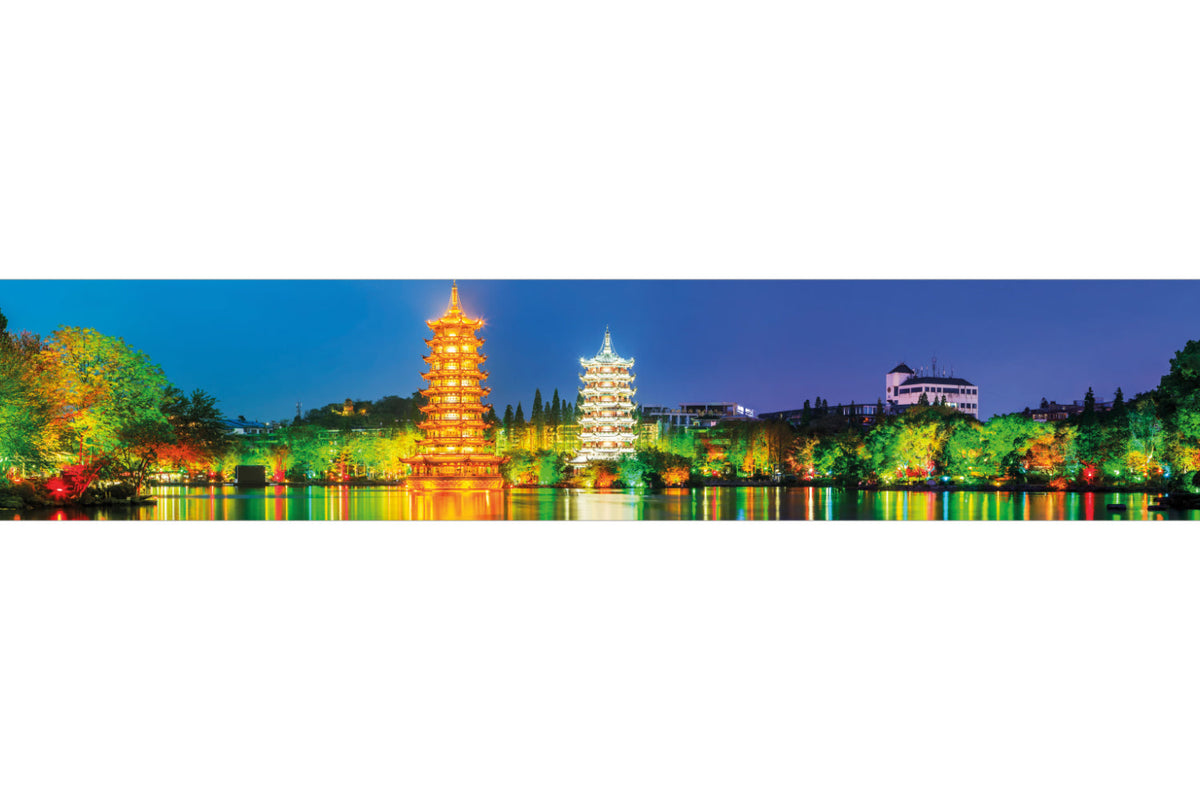 Küchenrückwand China Tempel bei Nacht