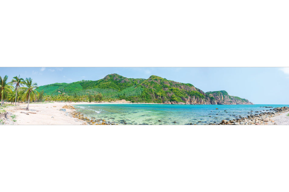 Küchenrückwand Tropischer Strand mit Palmen