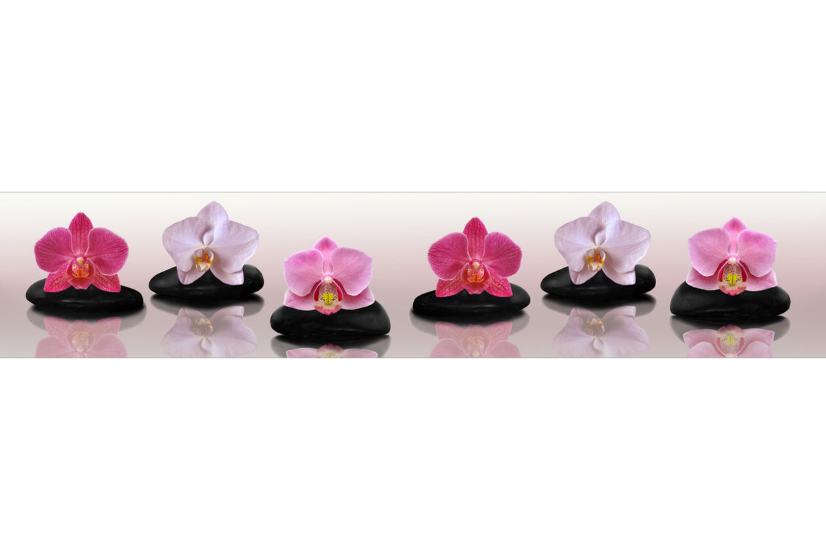 Küchenrückwand Orchideen Zen Stil