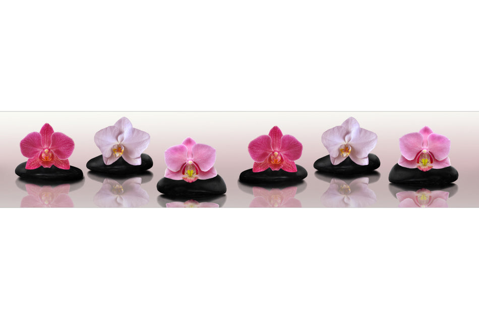 Küchenrückwand Orchideen Zen Stil