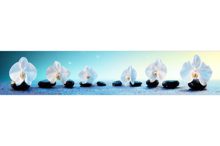 Küchenrückwand Spa Motiv mit Blüten