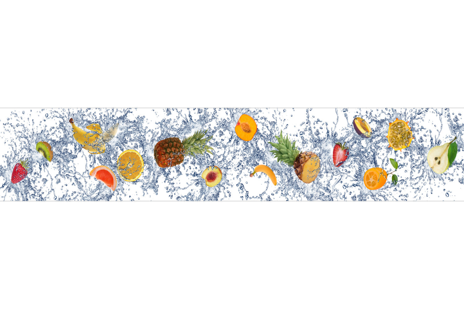 Küchenrückwand Obst Splash mit Wasser
