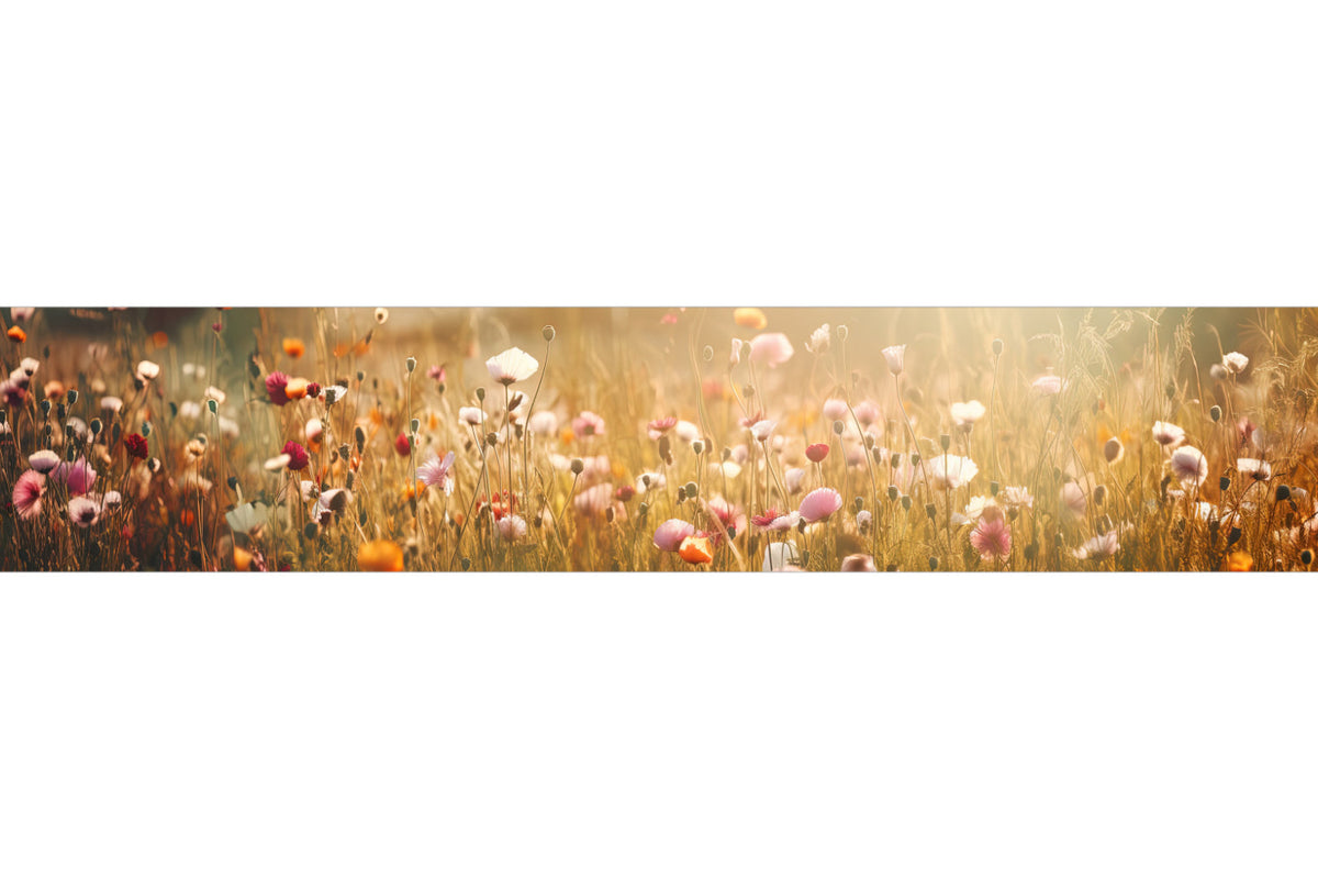 Küchenrückwand Blütenfeld Naturmotiv