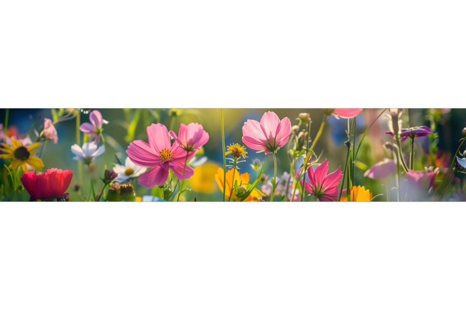 Küchenrückwand Bunte Sommerblumenwiese