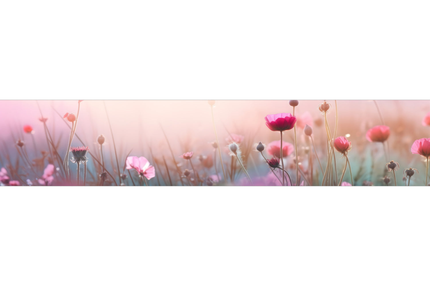 Küchenrückwand Romantische Blumenwiese