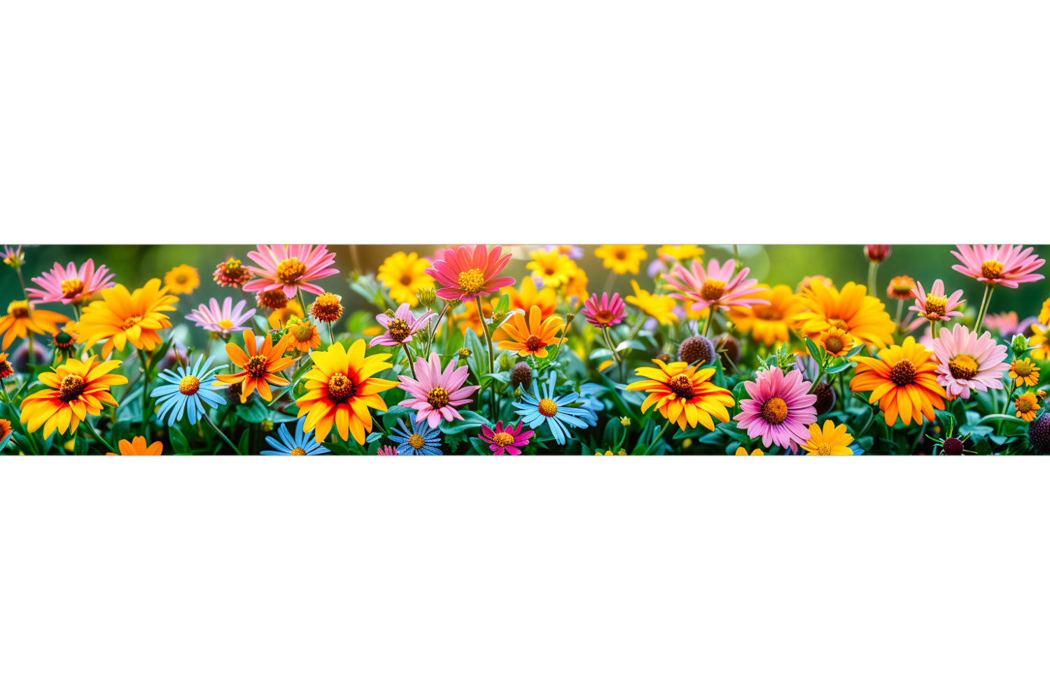 Küchenrückwand Bunte Blumenwiese