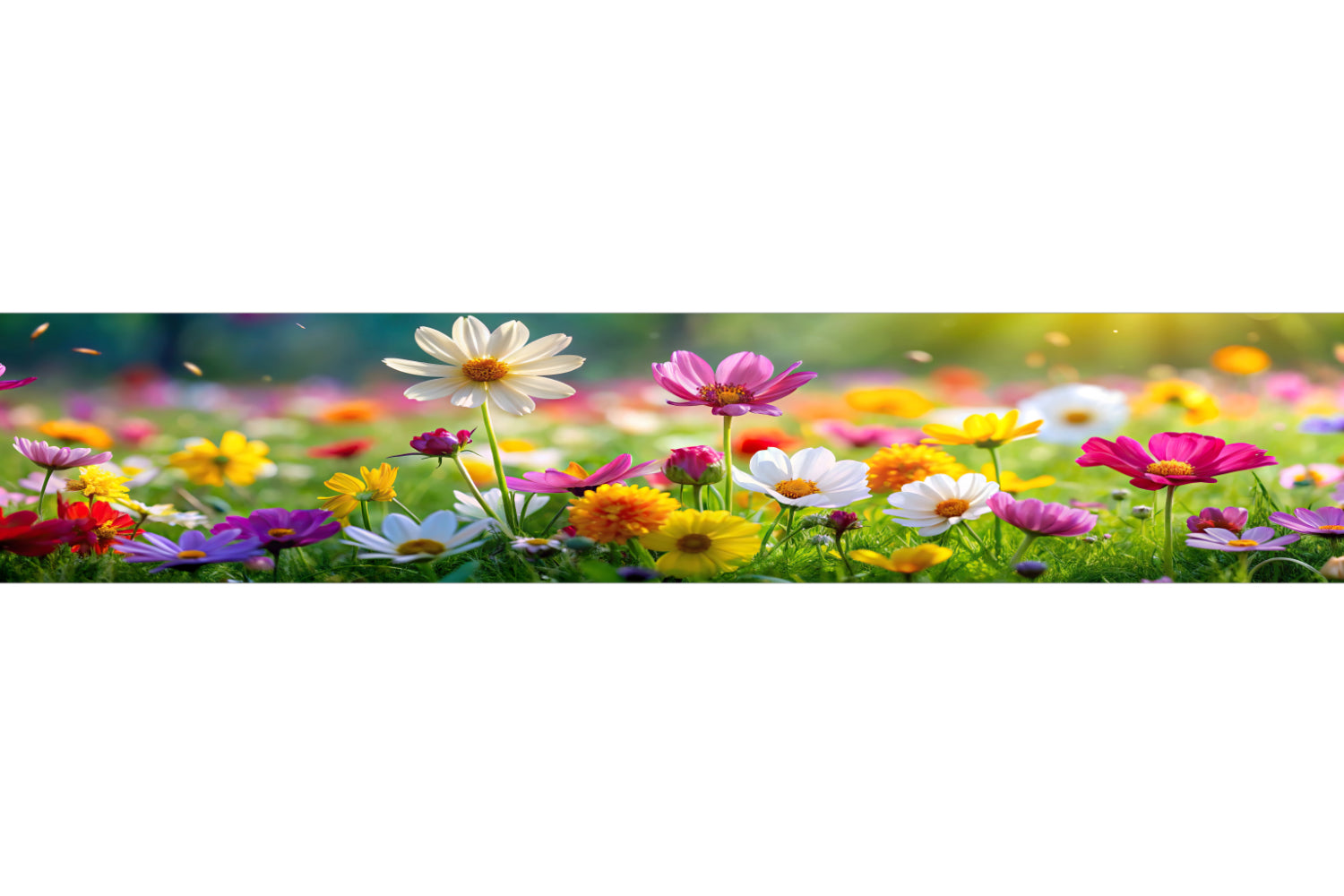 Küchenrückwand Bunte Frühlingswiese