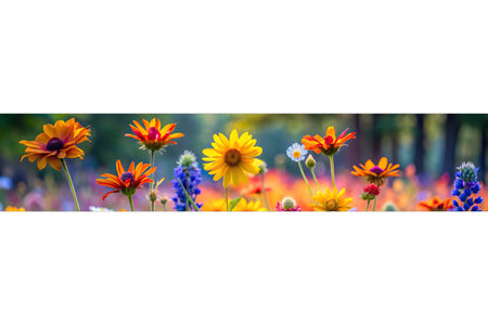 Küchenrückwand Bunte Sommerblumen