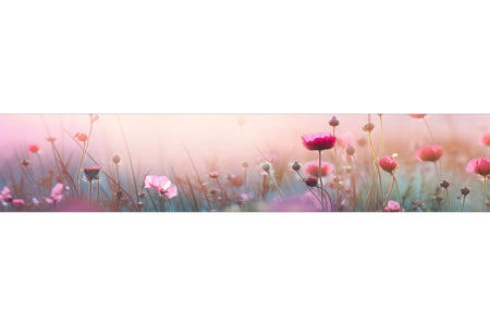 Küchenrückwand Pastellfarben Blumenfeld