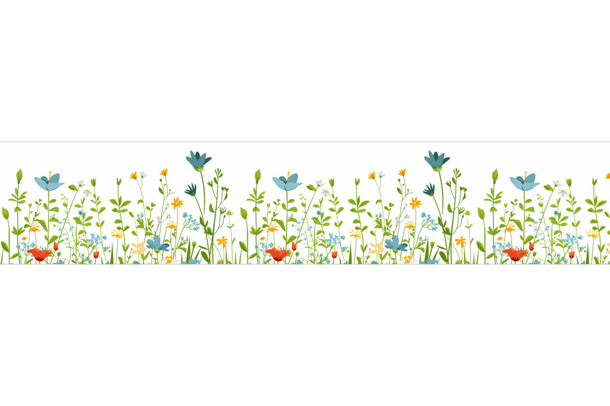 Küchenrückwand Blumenwiese Illustration