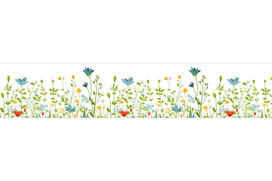 Küchenrückwand Blumenwiese Illustration