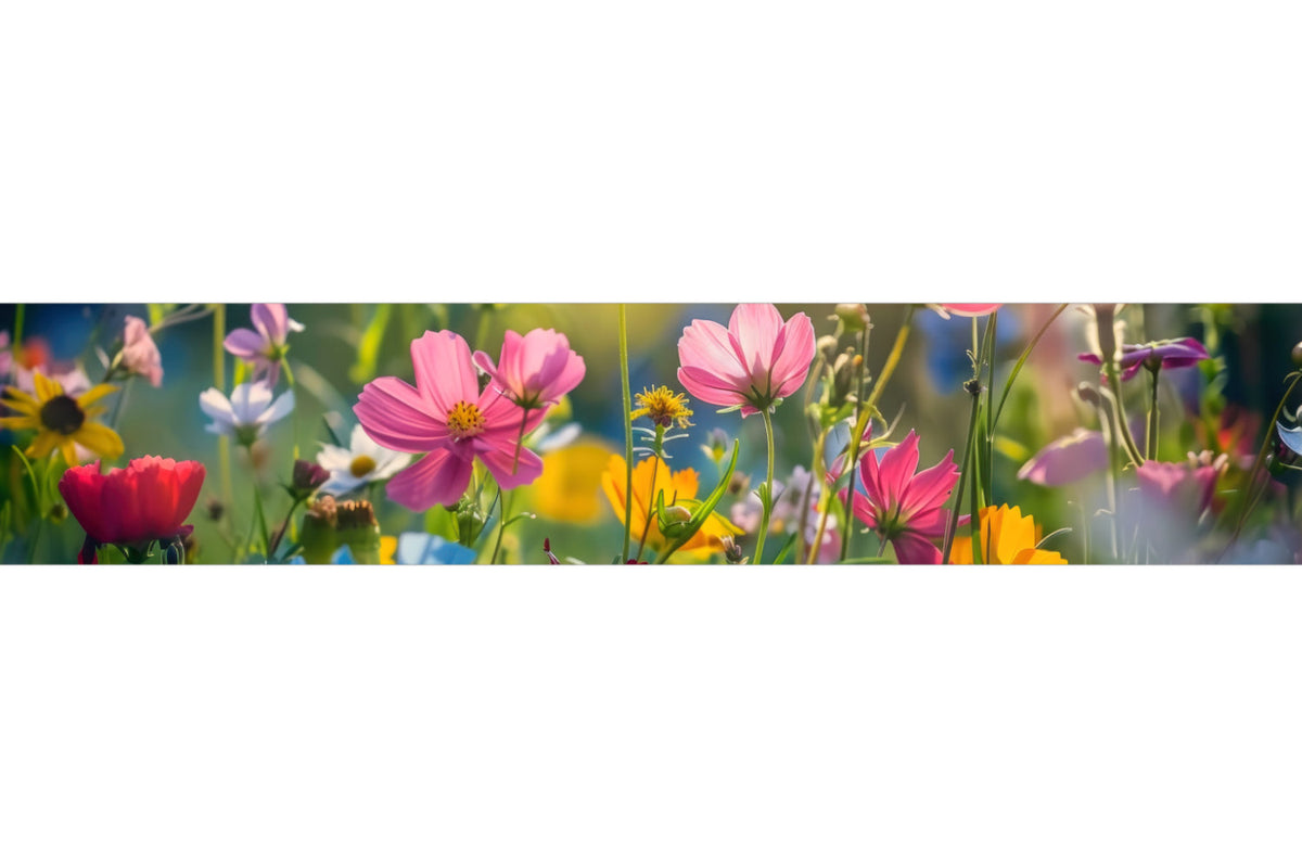 Küchenrückwand Bunte Blumenwiese