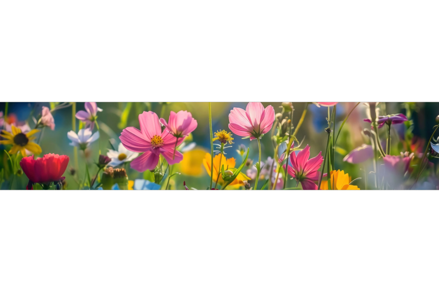 Küchenrückwand Bunte Blumenwiese