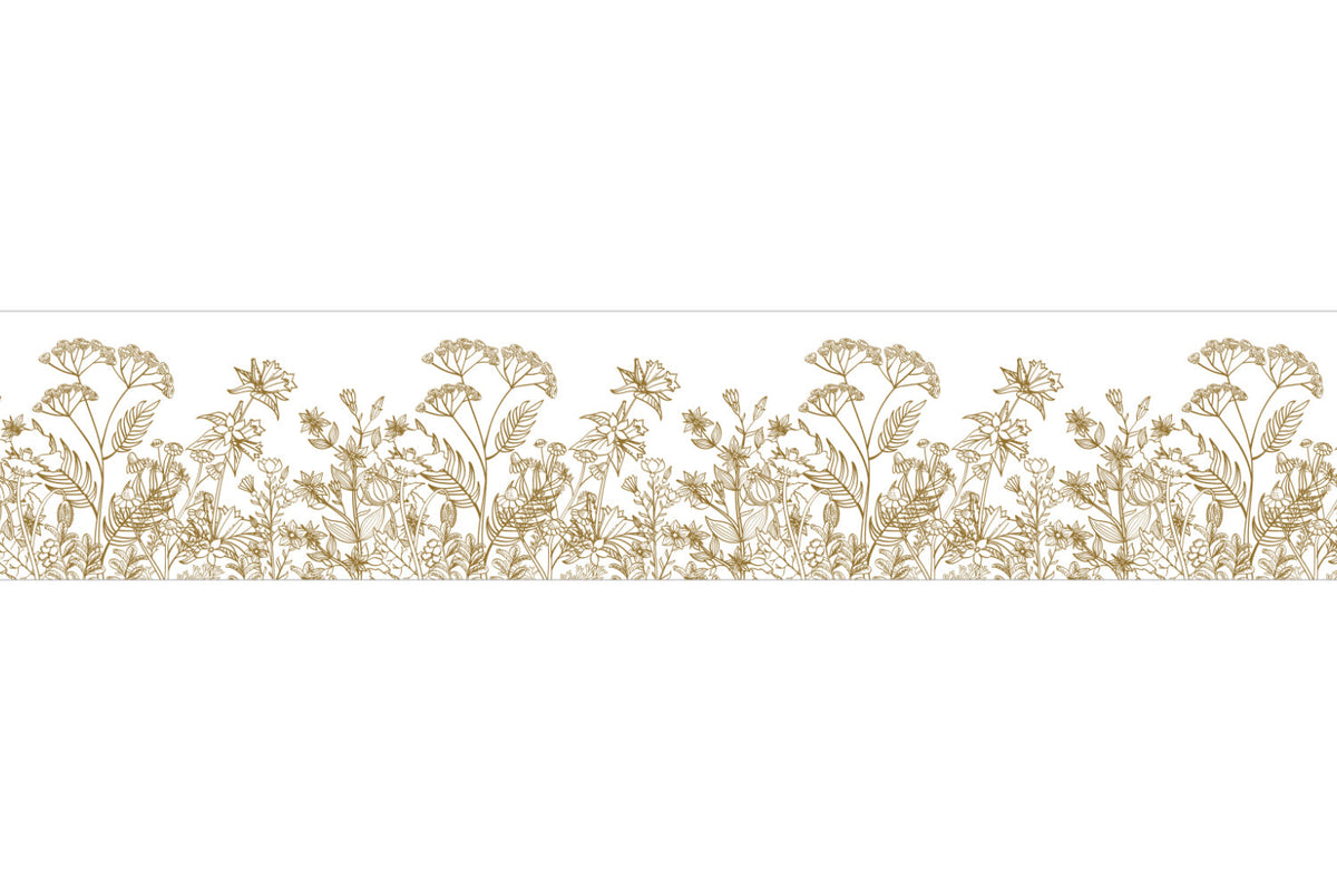 Küchenrückwand Florales Linienmuster