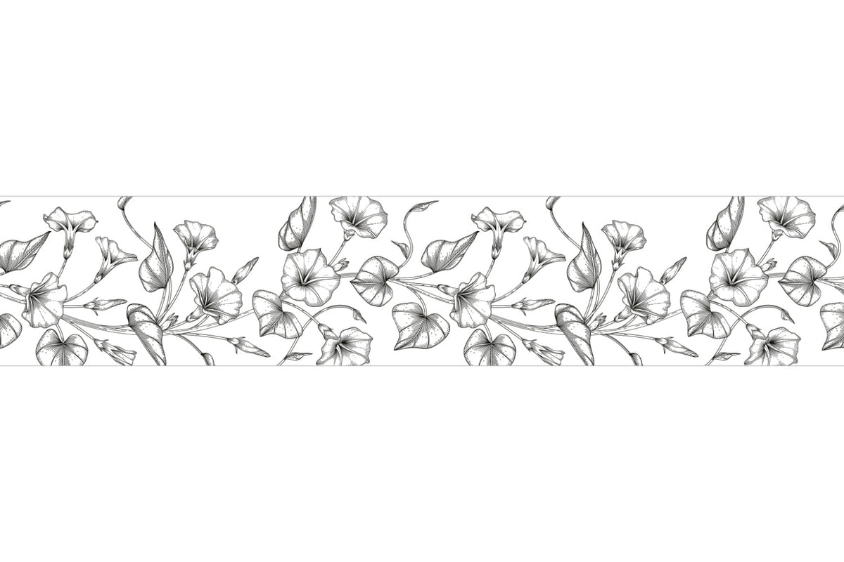 Küchenrückwand Florales Linienmotiv