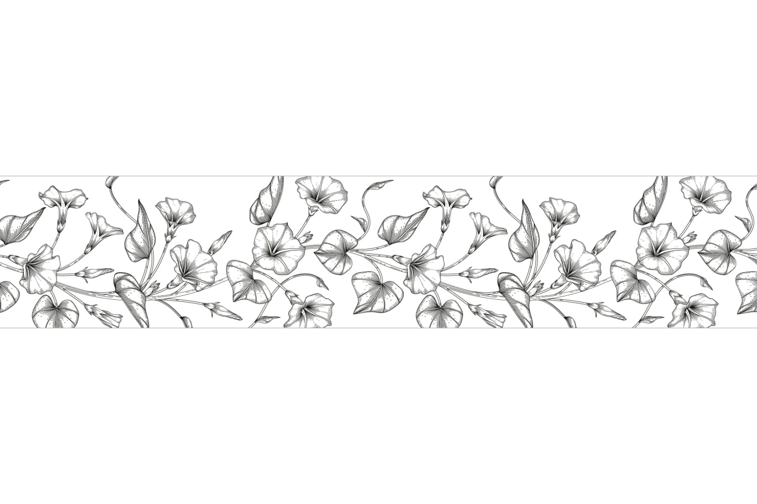 Küchenrückwand Florales Linienmotiv