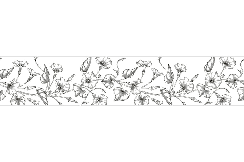 Küchenrückwand Florales Linienmotiv