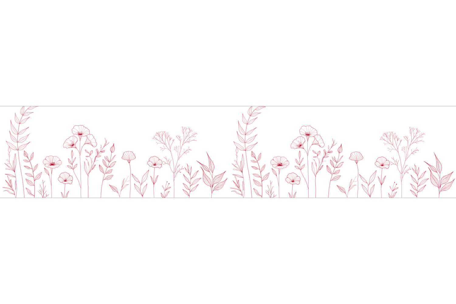 Küchenrückwand Minimalistische Blumenzeichnung