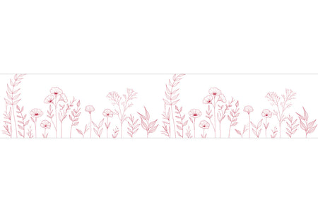 Küchenrückwand Minimalistische Blumenzeichnung