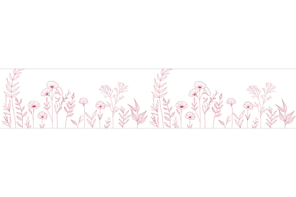 Küchenrückwand Minimalistische Blumenzeichnung