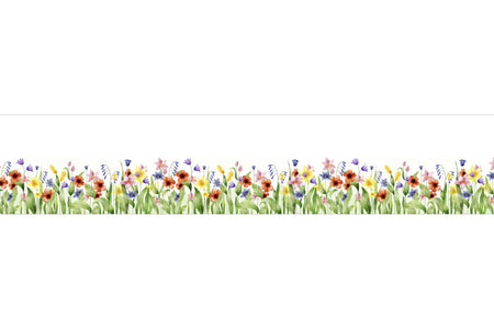 Küchenrückwand Aquarell Blumenwiese