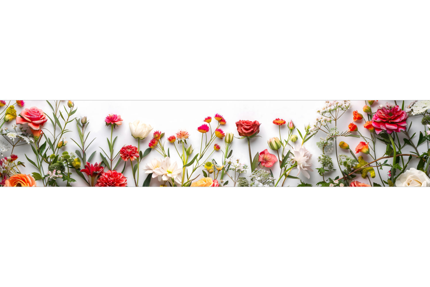 Küchenrückwand Bunte Blumen