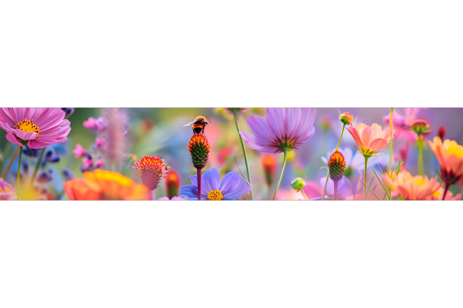 Küchenrückwand Bunte Blumenwiese