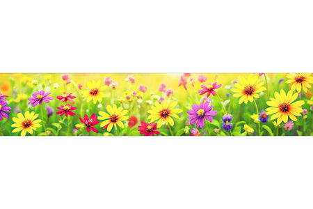 Küchenrückwand Bunte Blumenwiese