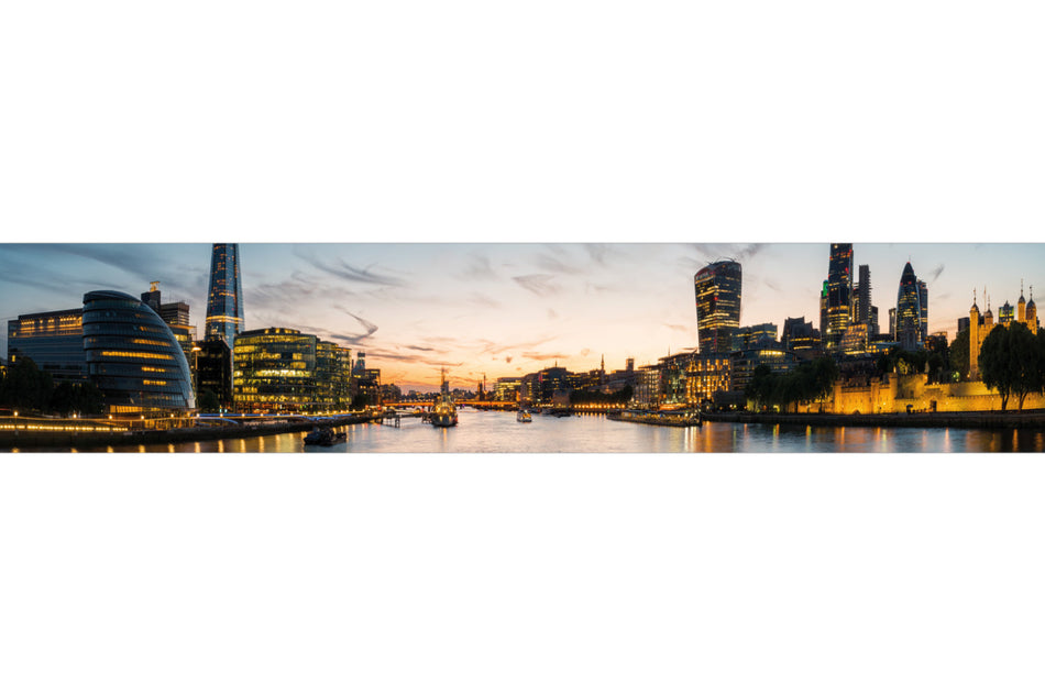 Küchenrückwand Skyline bei Sonnenuntergang