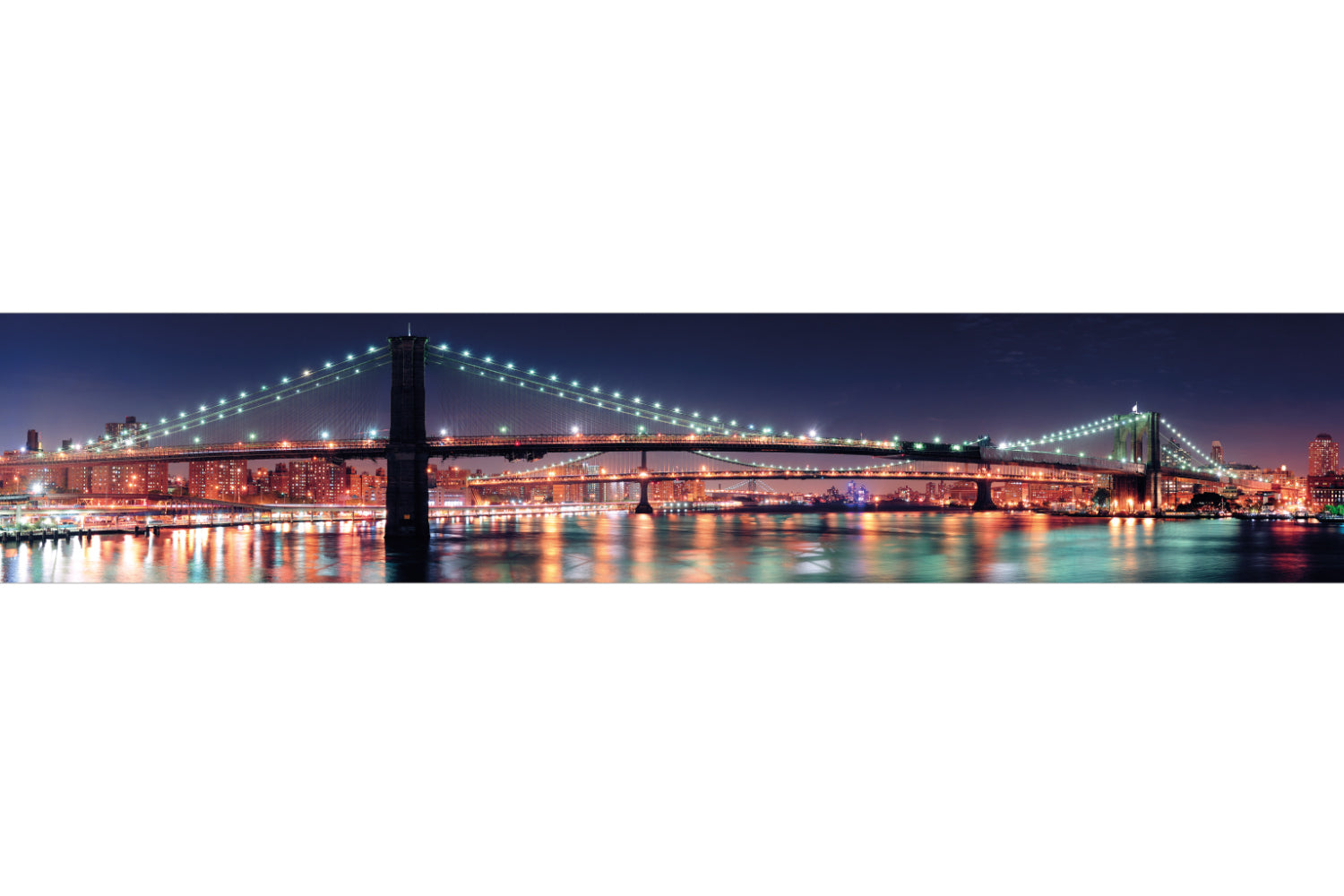 Küchenrückwand Brücke bei Nacht