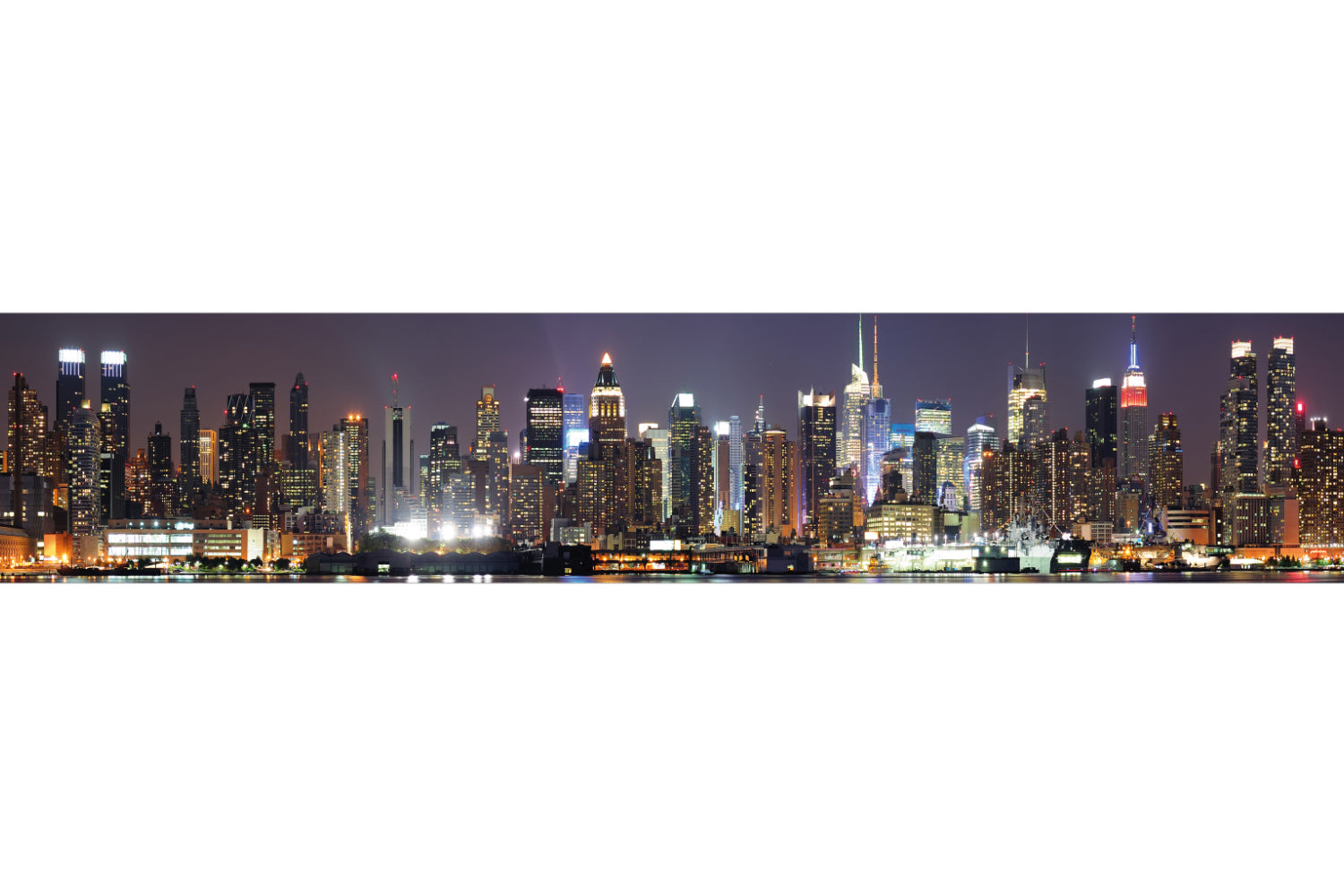 Küchenrückwand Skyline bei Nacht